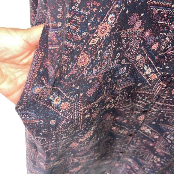 Mes Demoiselles Womens Donovan Shirt Dress Size 8 Black Multicolor Pure Silk - Picture 6 of 16